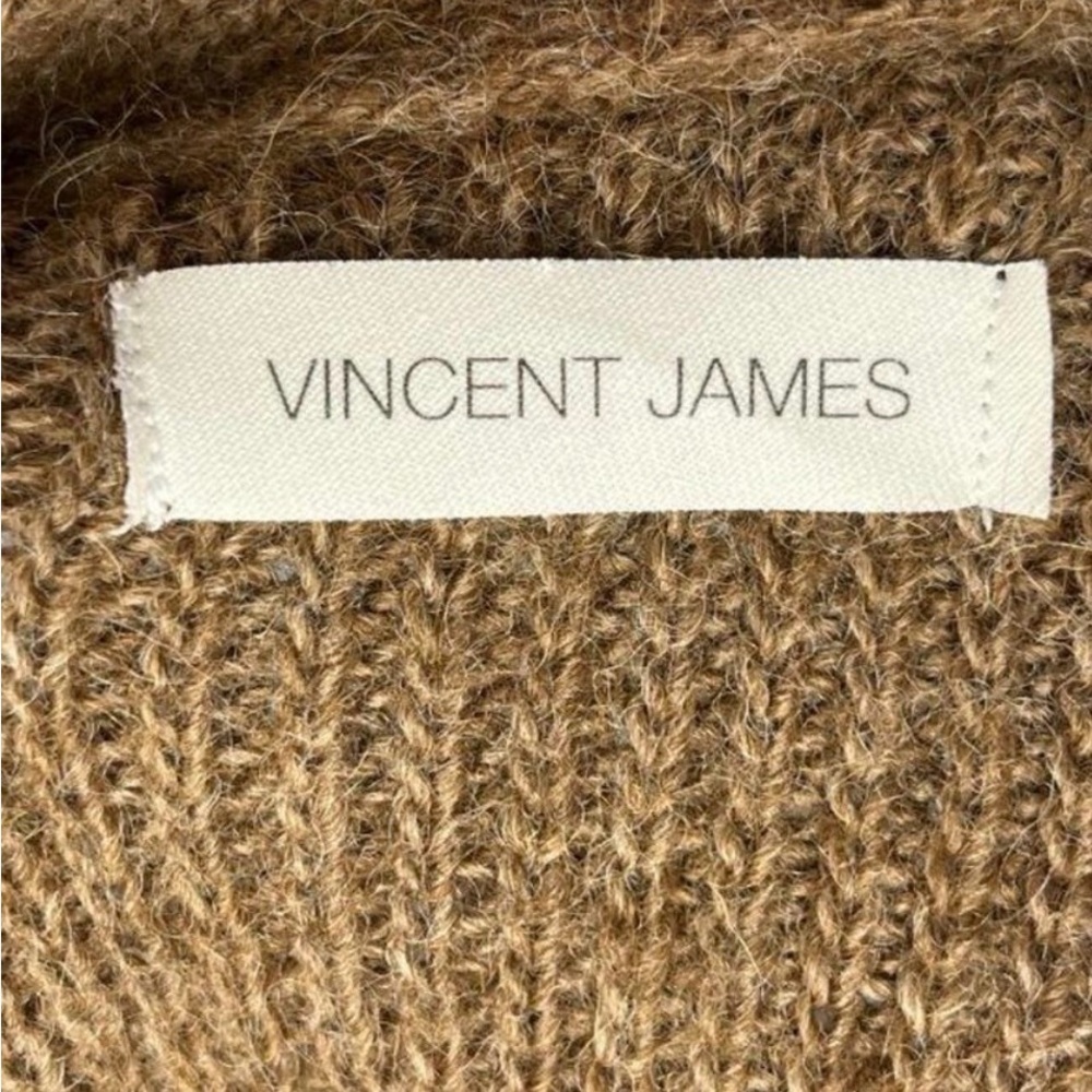 VINCENT JAMES SZ 1 (small) Brown Alpaca Wool Soil + Climate Beneficial Cardigan - Picture 3 of 8